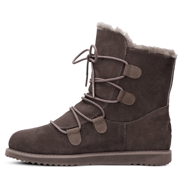 WOMEN SEMU 🐏 SHEEPSKIN KAMONA BOOT SIZE 39 CHARCOAL GRAY BRAND NEW ✨ - Picture 4 of 6